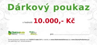 Dárkový poukaz v hodnotě 10000 Kč