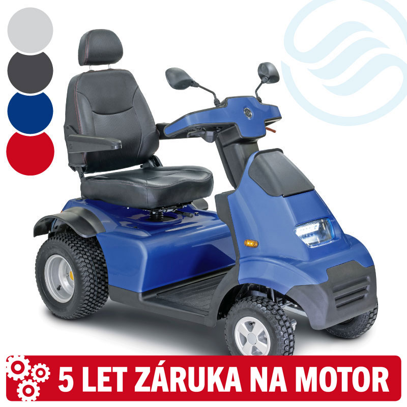 Afiscooter S4 / široké pneumatiky, 75 Ah, modrý (model 2021)
